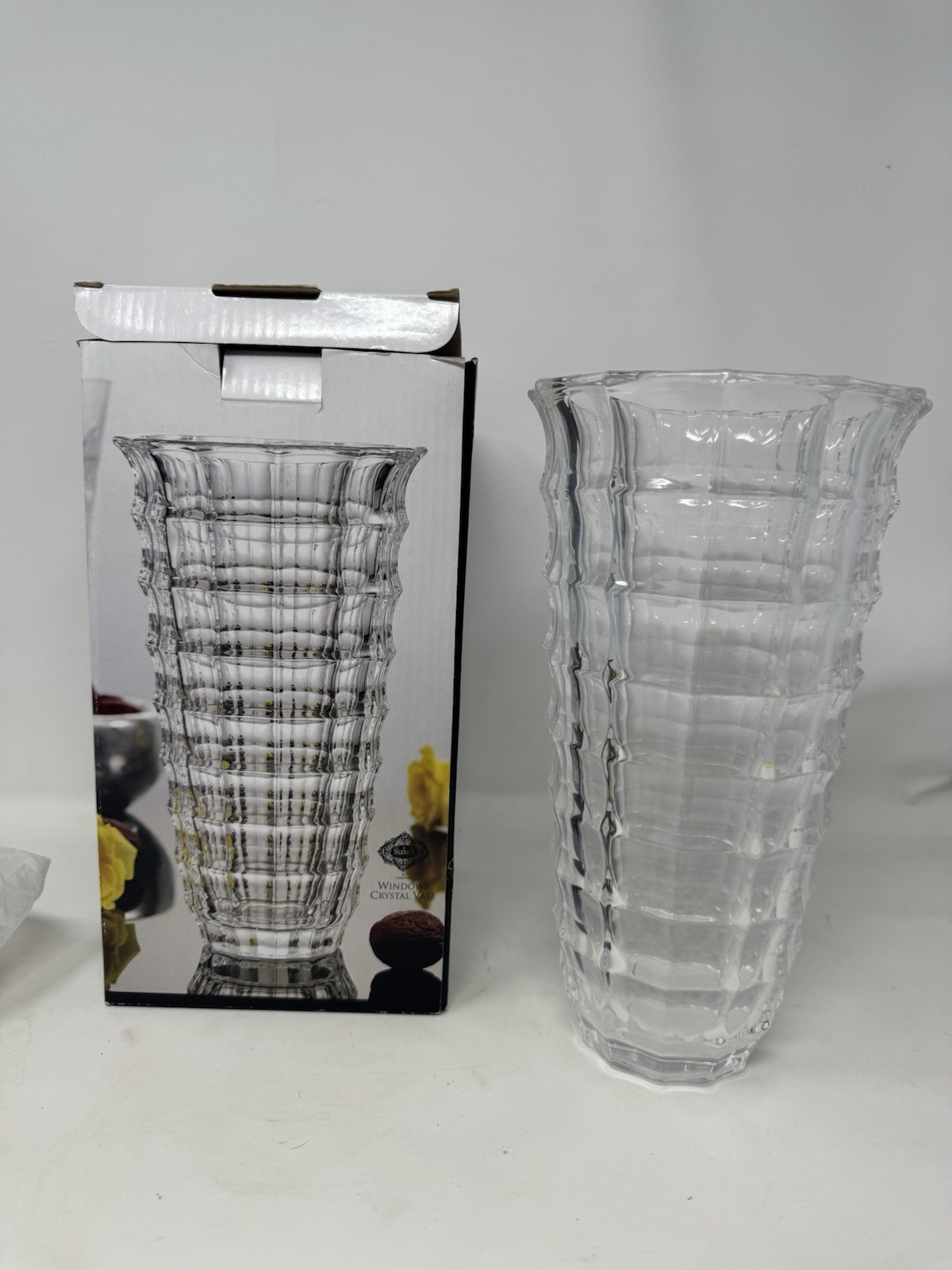 Shannon Windows crystal vase 9 3/4 inches tall lead crystal 44105 elegant decor