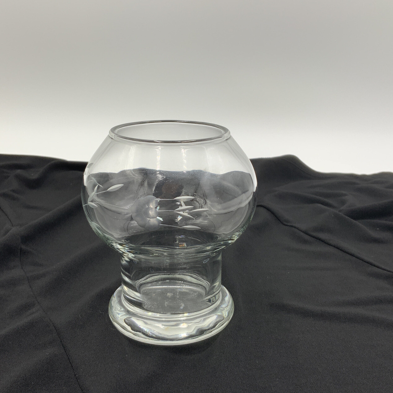 Princess House Crystal 4″ Votive Candleholder Heritage Pattern Blown Glass