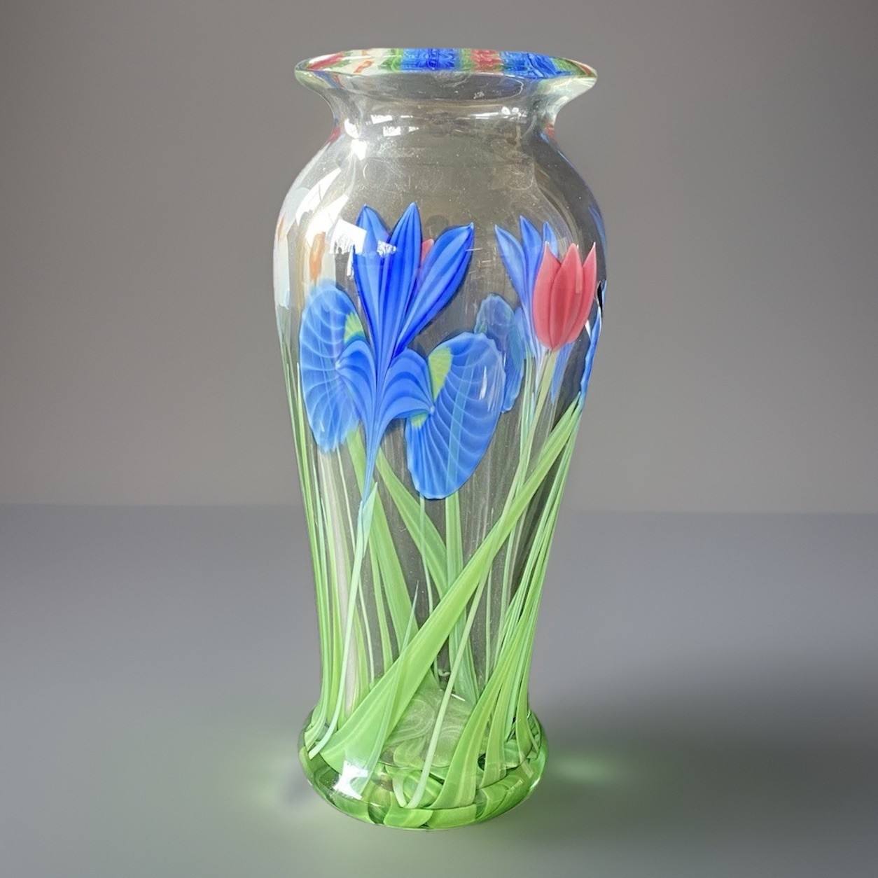 Orient and Flume Original Tall Tulip Vase Bruce Sillars Signed 11.5”