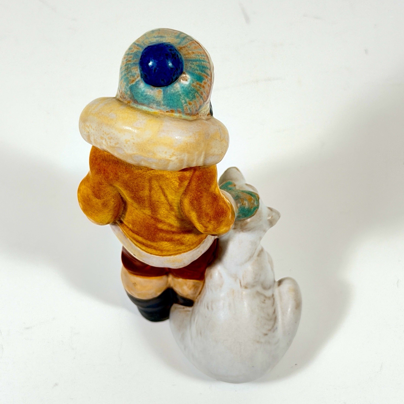 Lladro Eskimo Boy with Pet Porcelain Figurine, Matte #2269, 6” Vintage Retired
