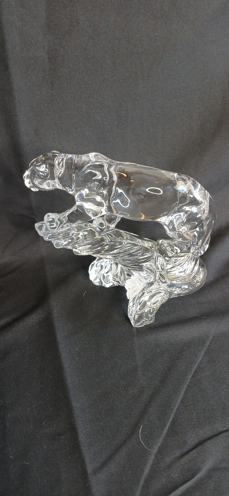 Princess House Wonders of the Wild Jaguar 24% Lead Crystal Figurine 7″