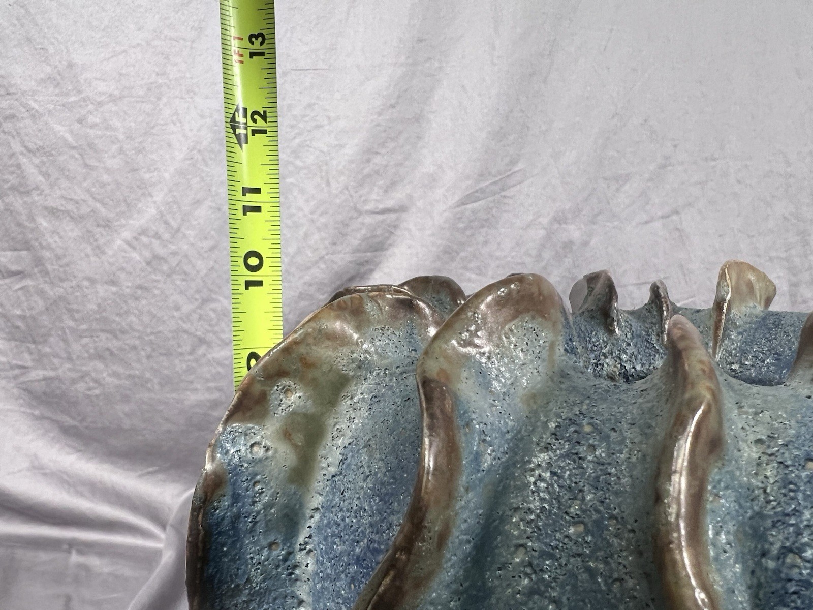 Des Pots Blue Glaze Vintage Netherlands Pottery Coral Style Planter Stonewear