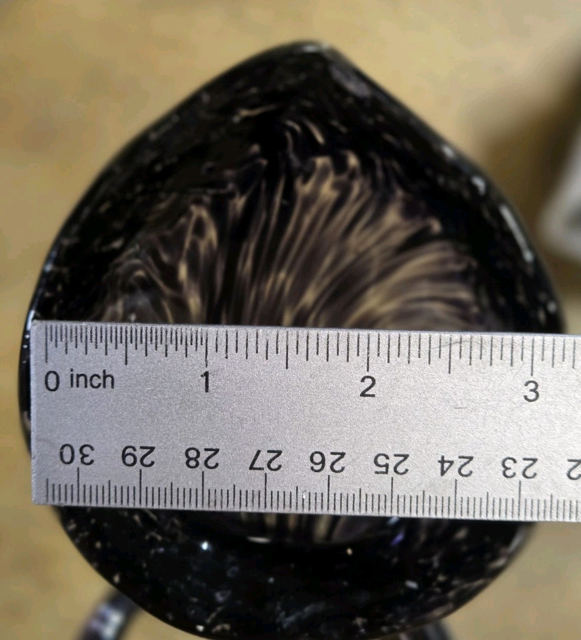 Purple Lilly Blown Glass Sculpture 6″