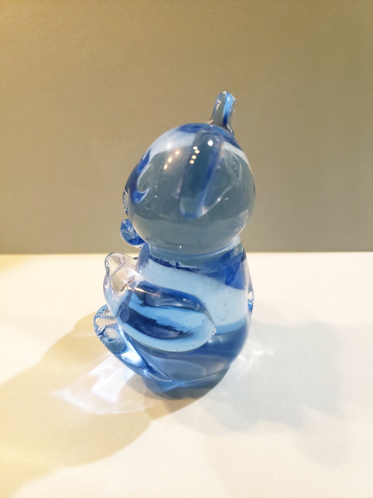 Glass Bear Blue Koala 90s US Commemorative Fine Art Gallery Paperweight 3″