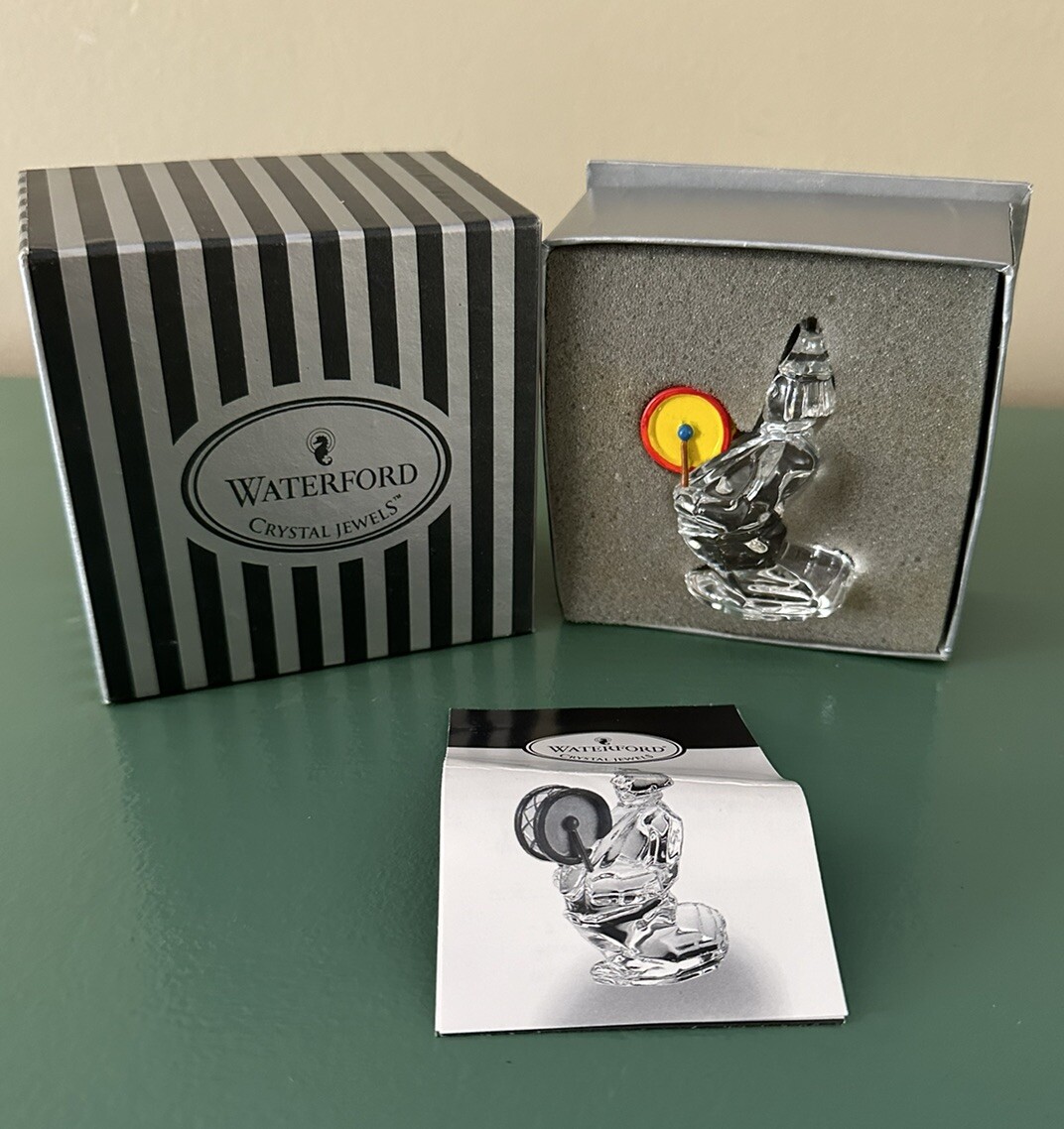 Waterford Crystal Clown with Drum Figurine Merry Music Collection Boxed & COA