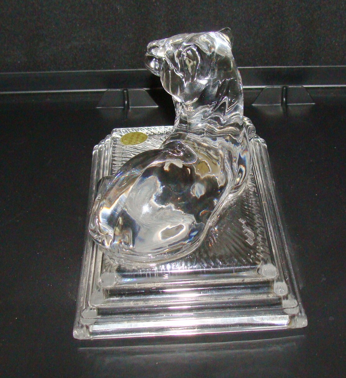 Rare Bleikristall Germany 24% Lead Crystal Lioness Puma Jaguar Figurine 6″ x 4″