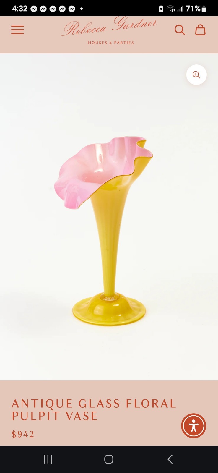 Glossy Pink And Yellow JIP Jack In The Pulpit. Rare? Gorgeous Piece