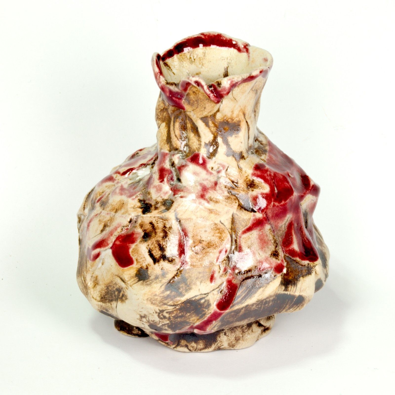 Vase ceramic stoneware glaze Höhle Lascaux w2 Unique Prof.em Loeschner-Gornau