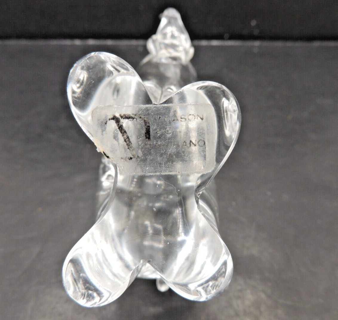 V Nason Murano Glass Elephant Trunk Raised Vintage Italy