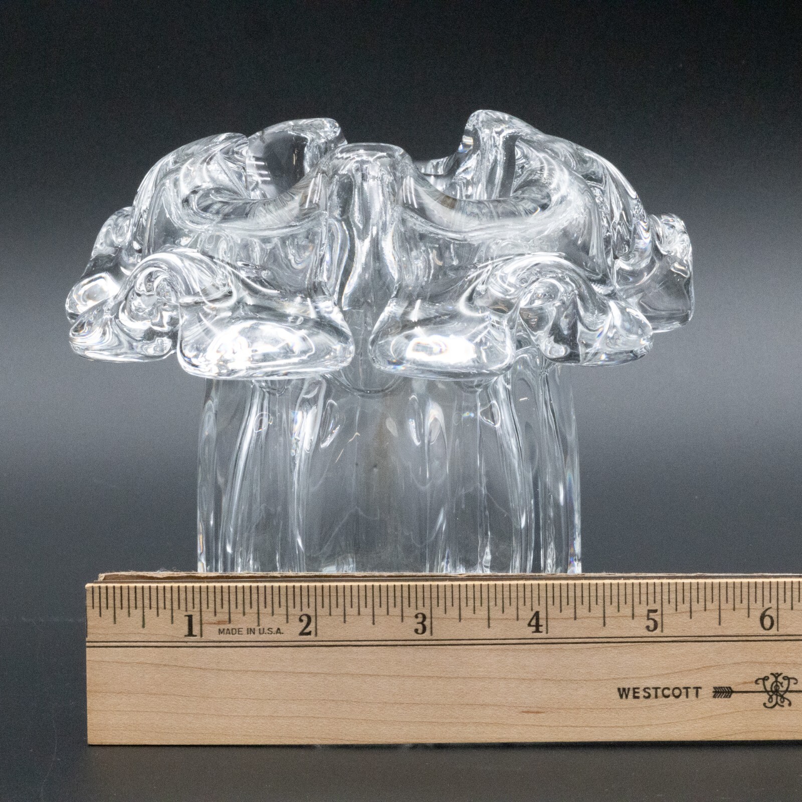 Kosta Boda of Sweden “Isabella” Crystal Vase or Candle Votive 5 1/2 inches Vinta
