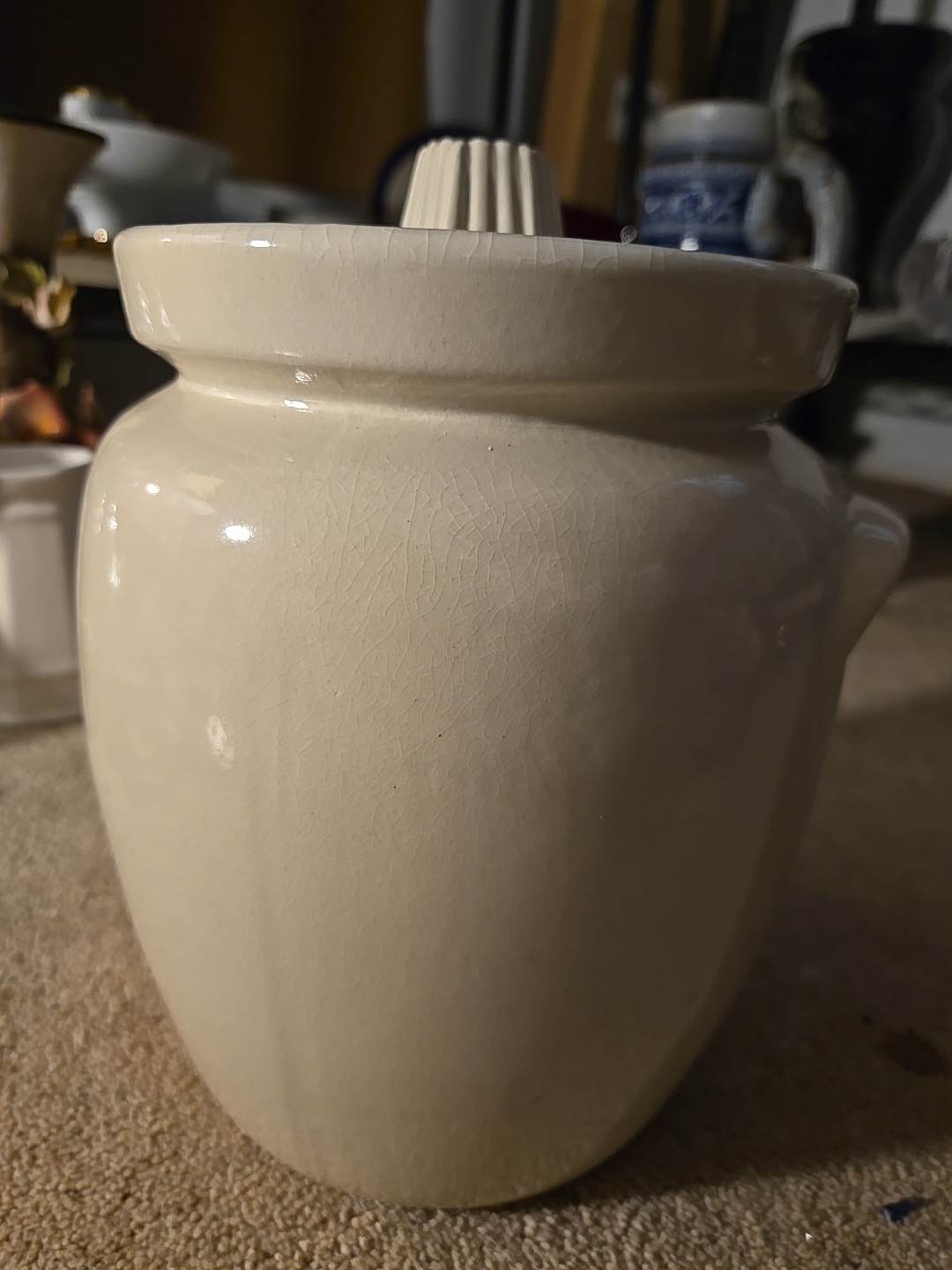 ROBINSON RANSBOTTOM Pottery Cookie Jar 4QT STONEWARE VINTAGE