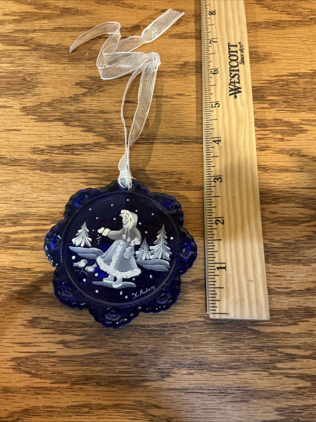 Fenton 100th Anniversary Signed Art Glass Snowflake Christmas Ornament Lot 5