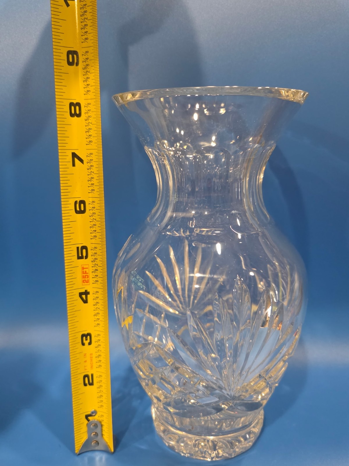 Rogaska Richmond Crystal Cut Vase Flower Urn 8 inch Clear Discontinued