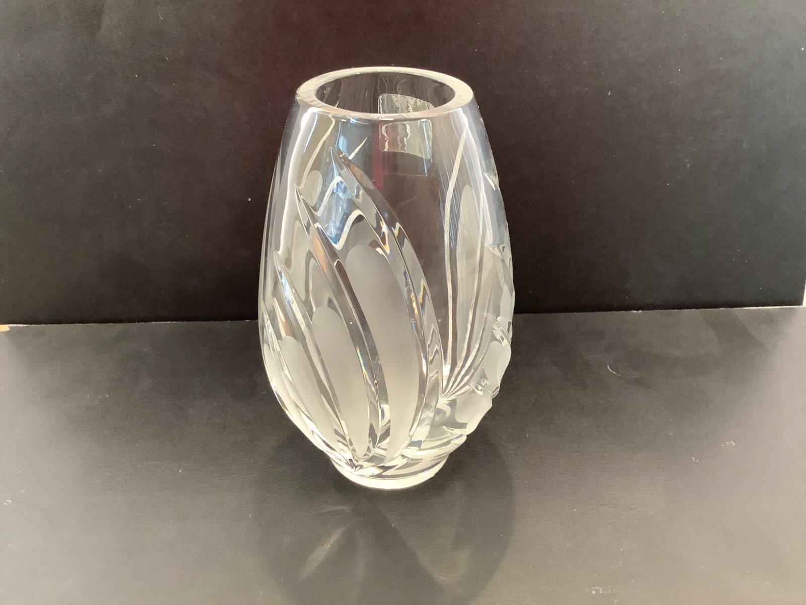 Waterford Crystal Marquis Coventry Posy Vase Frosted Clear Made in Poland 4 1/2″