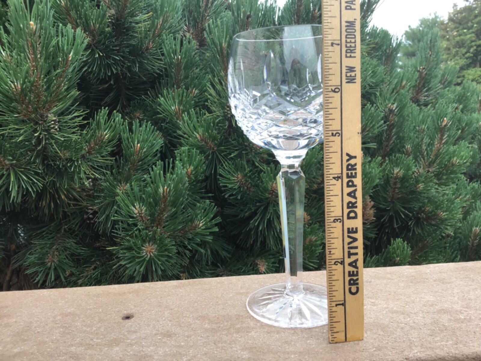 WATERFORD KENMARE Hock Wine 7 3/8” Tall signed on bottom foot