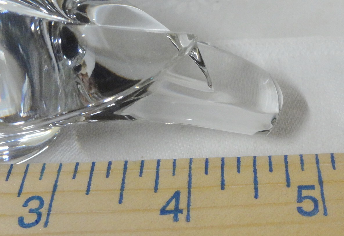 Signed BACCARAT crystal TURTLE DOVE figurine SCULPTURE paperweight – MINT!