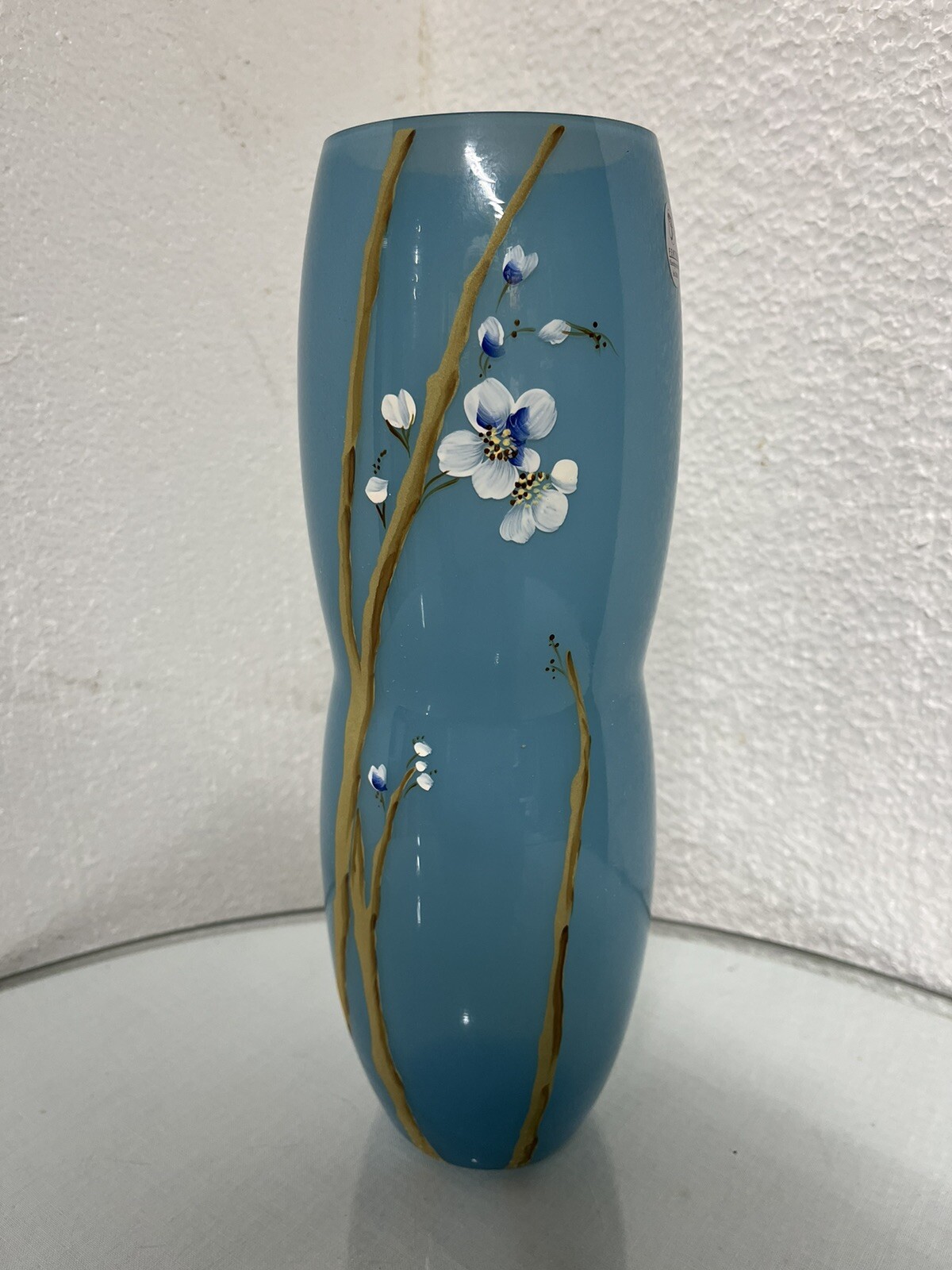 Fenton 2006 Horizon “Cherry Blossoms on Indigo Blue” 4397 3A Vase # 150/950