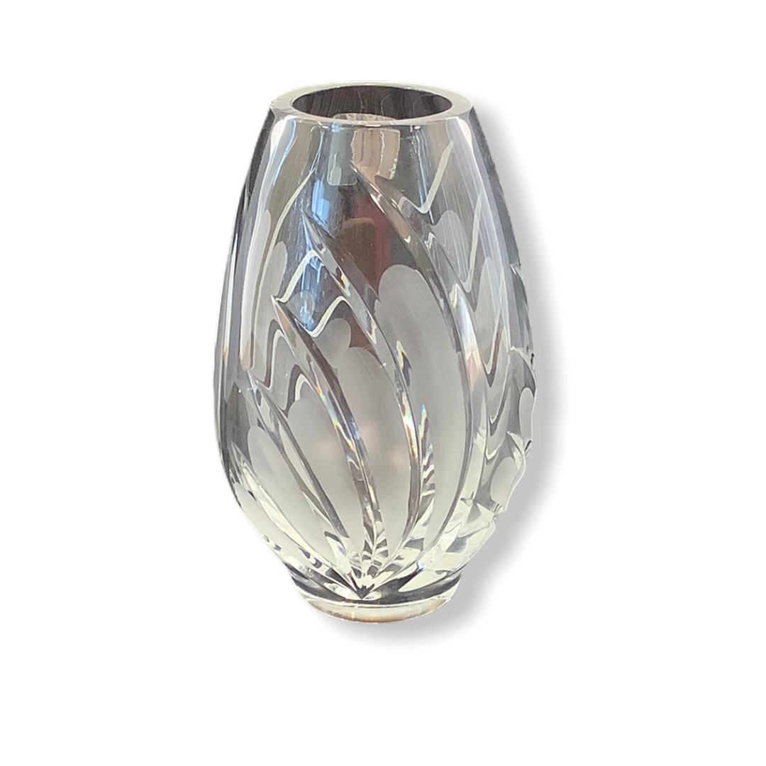 Waterford Crystal Marquis Coventry Posy Vase Frosted Clear Made in Poland 4 1/2″