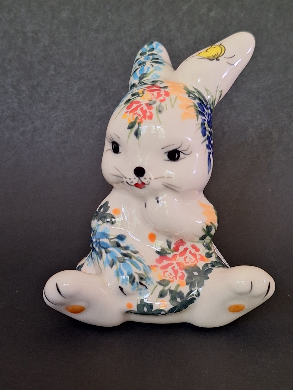 Boleslawiec Bunny Rabbit Figurine-5 Inches Tall-Poland