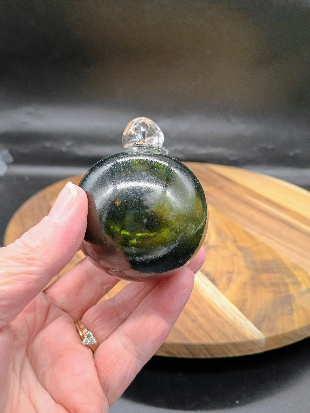 Hand Blown Art Glass Orb Witch Ball Suncatcher Christmas Ornament 2.25″