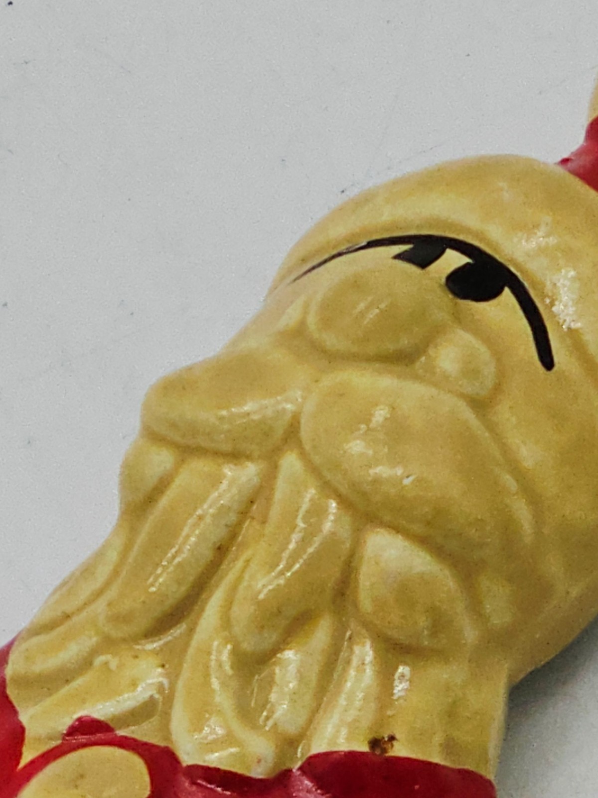 Vintage Japan Santa Claus Ornament Clay Pottery Look Handmade Christmas 1970’s