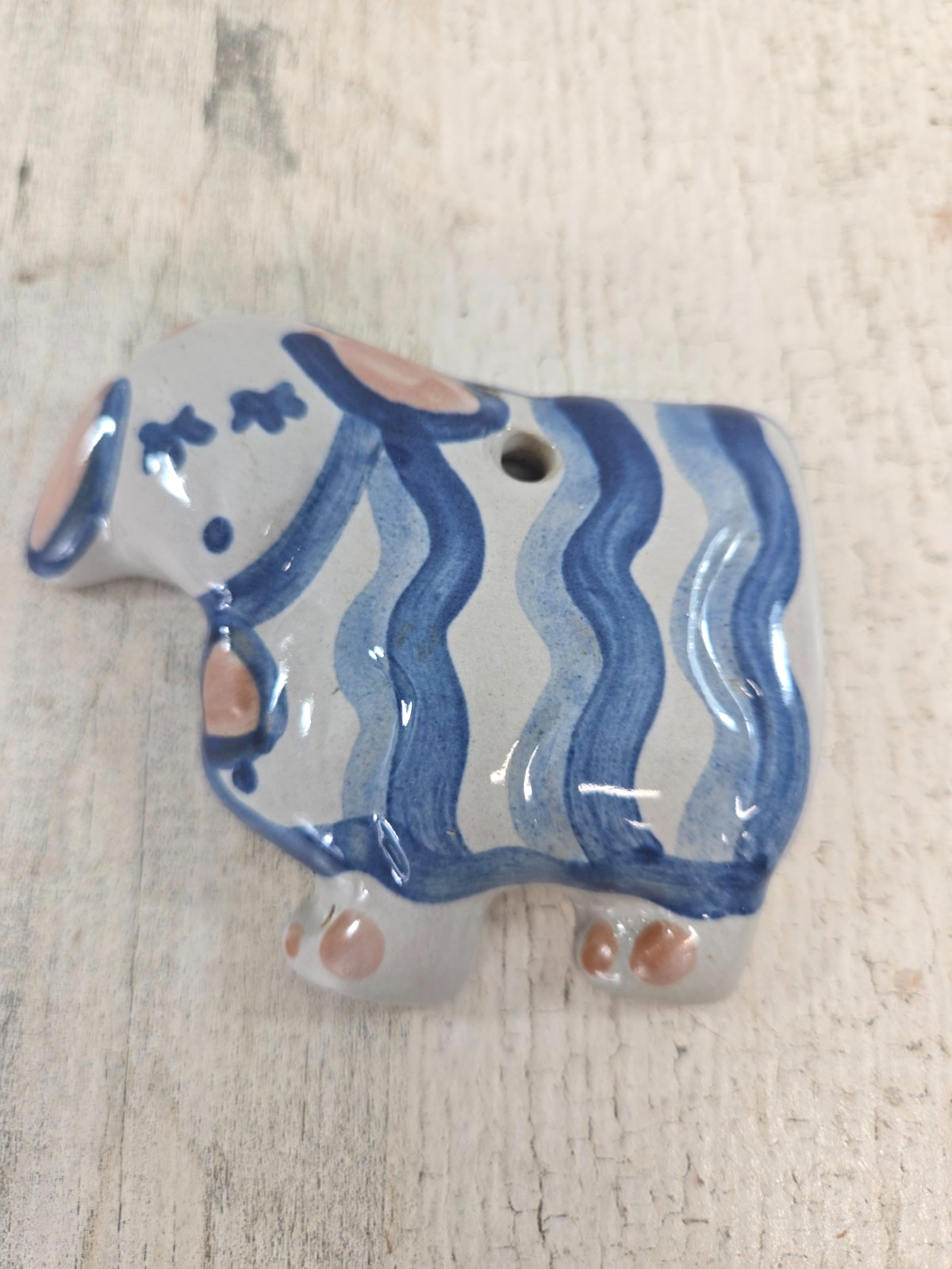 MA Hadley Pottery Lamb Ornament Wall Hanging