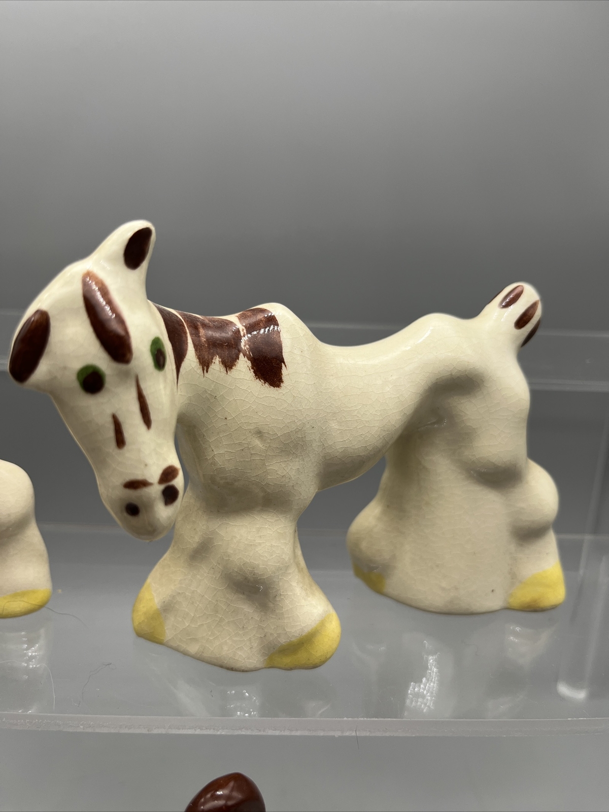 Rio Hondo Skinny Horse Family Figurine Ceramic California Pottery Baby Vintage