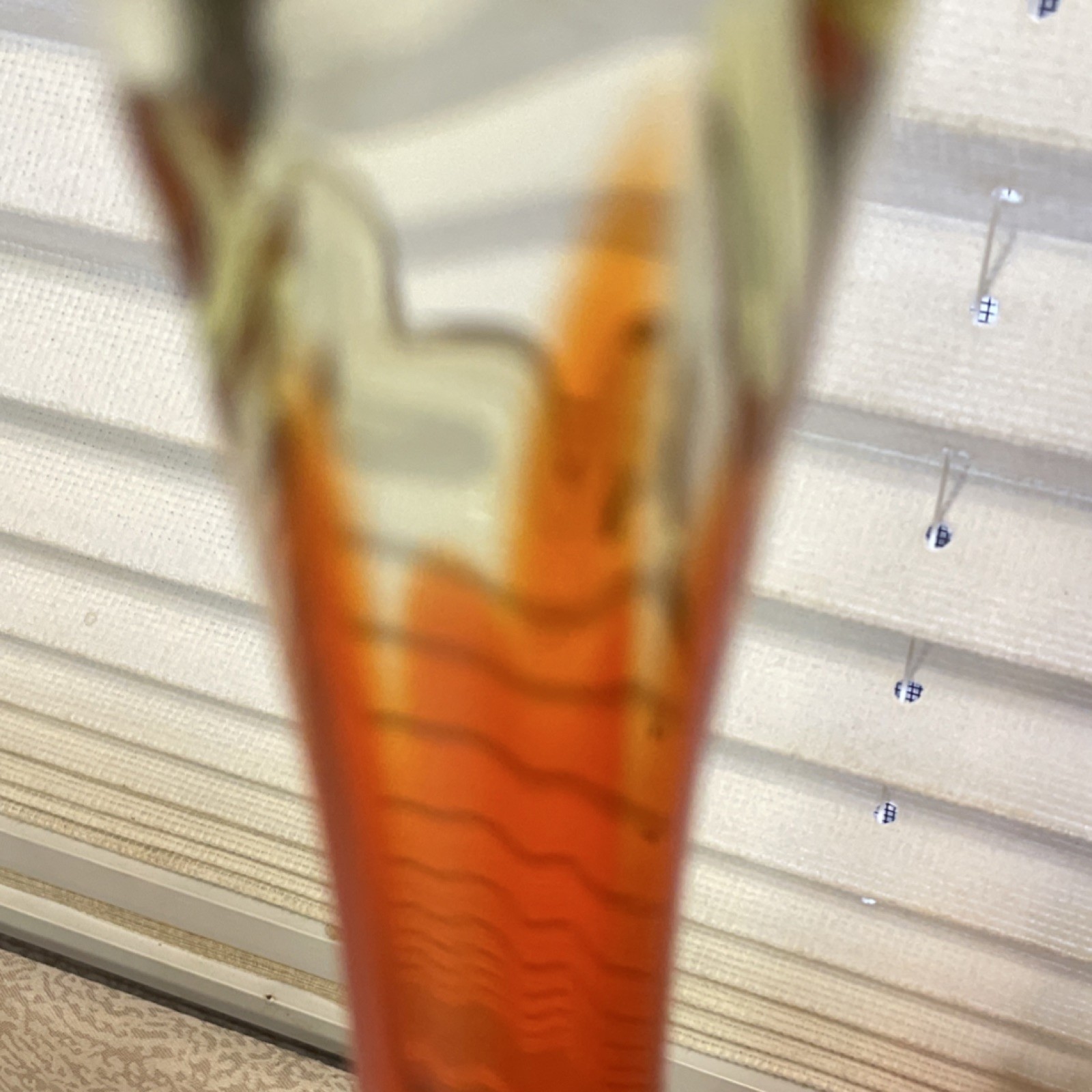 Viking 6 Petal Swung vintage glass Vase w/ Amber Base, 15.75 inches