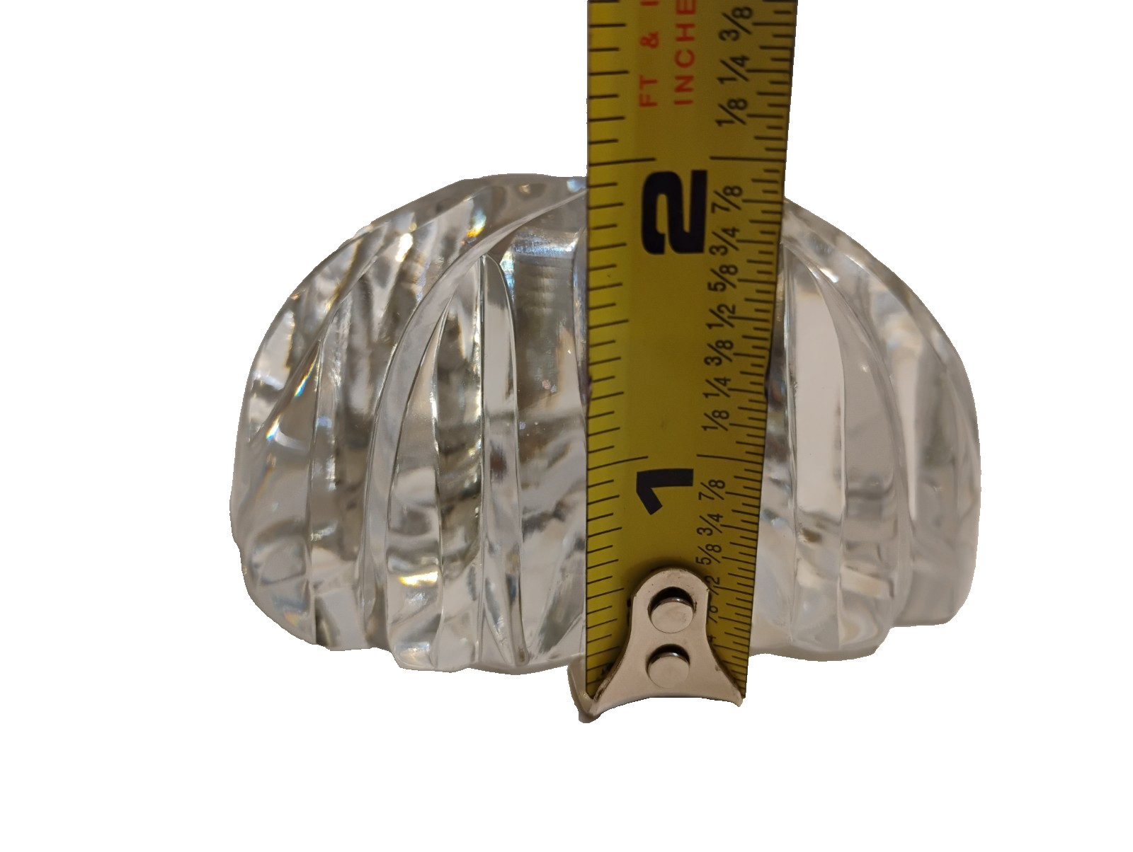 Crystal Clear Cut Heart Paperweight 3.5” L x 1-5/8” H