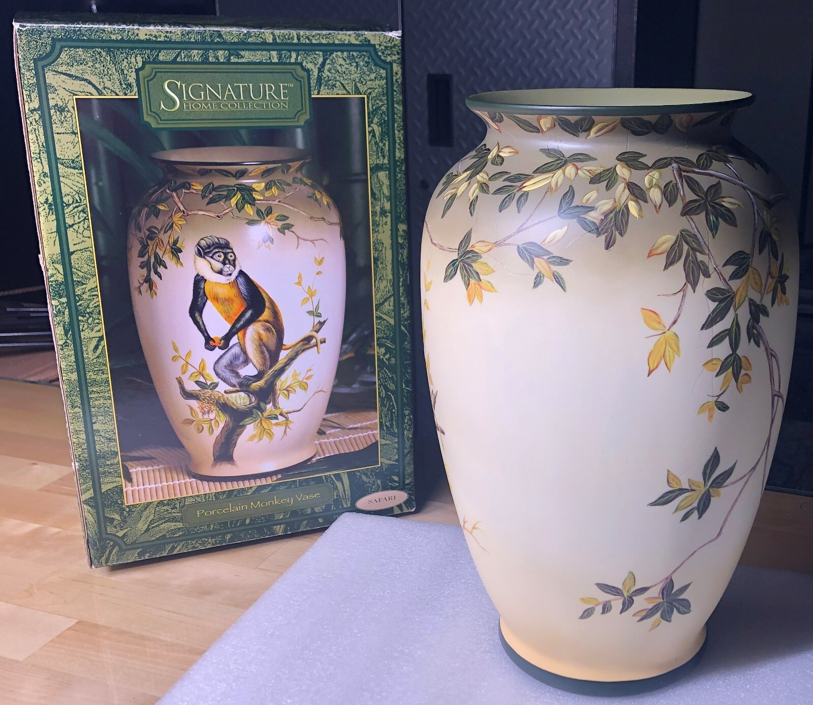 LARGE Porcelain Monkey Vase Signature Home Collection “SAFARI” Squirrel Monkey