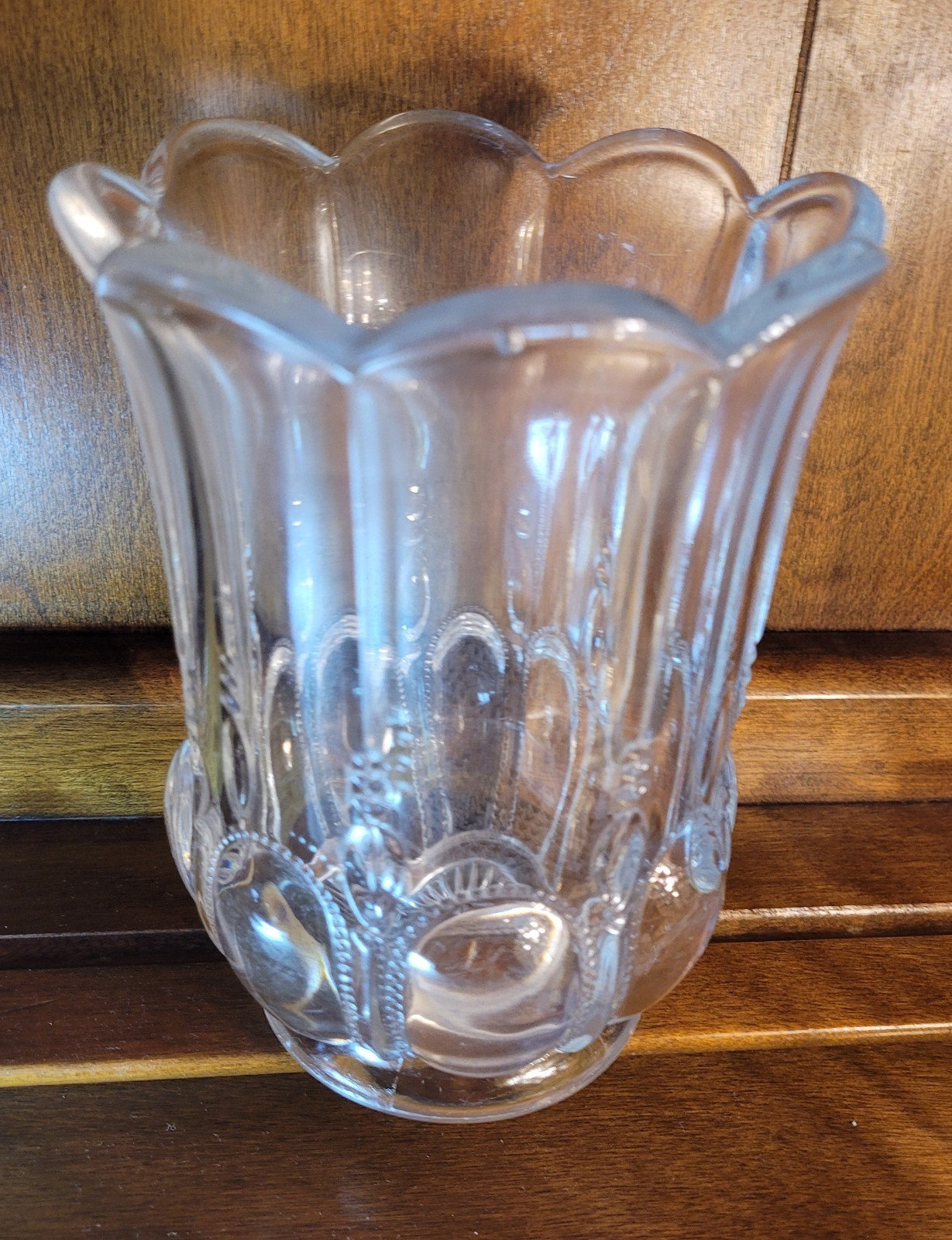 EAPG Clear Glass Celery Vase Antique U.S. Glass Company 6 in Tall Made in USA