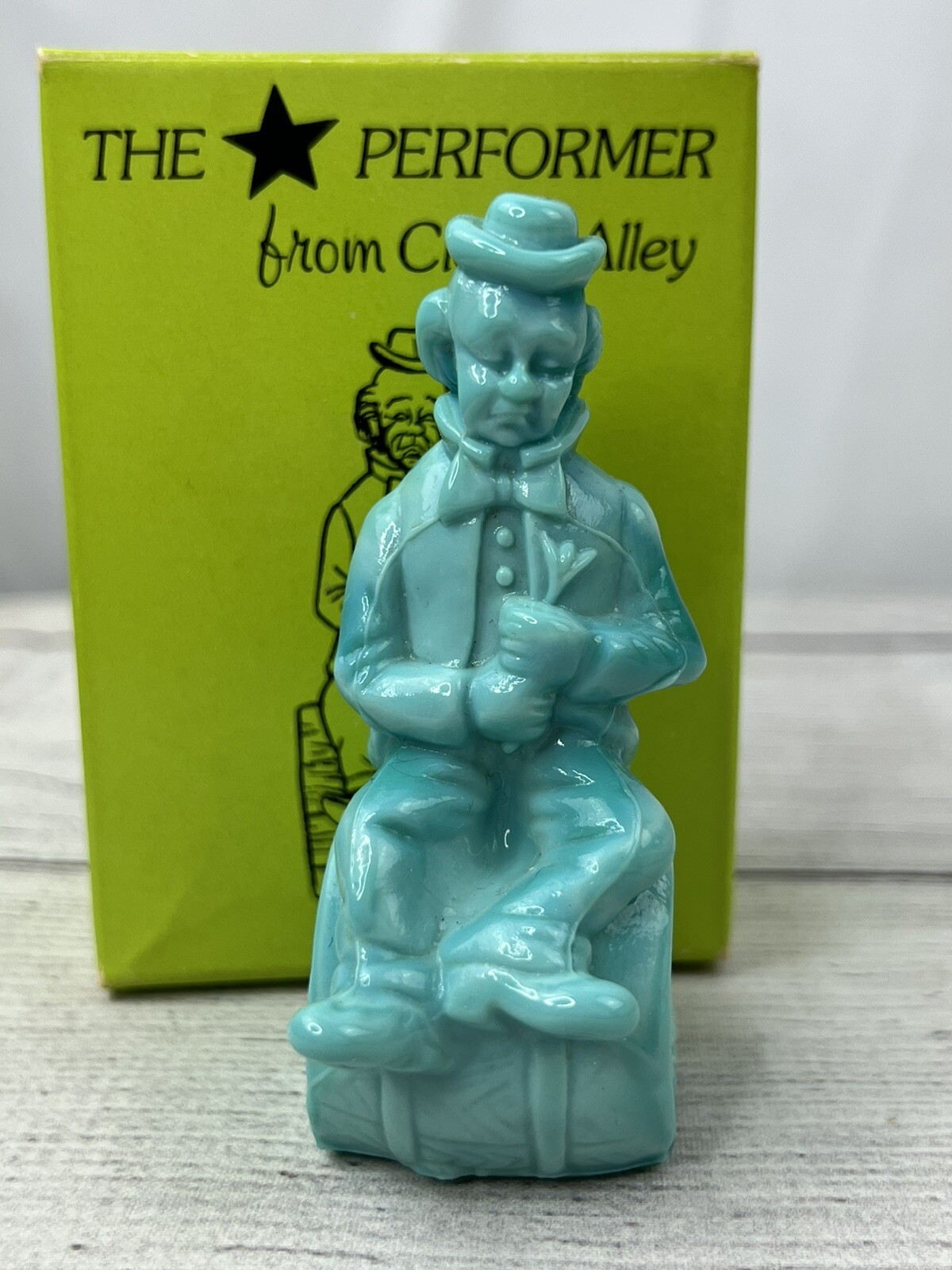 Mosser Glass Clown Alley The Performer The EndOhio 1982 w box 3 3/8 in slag glas