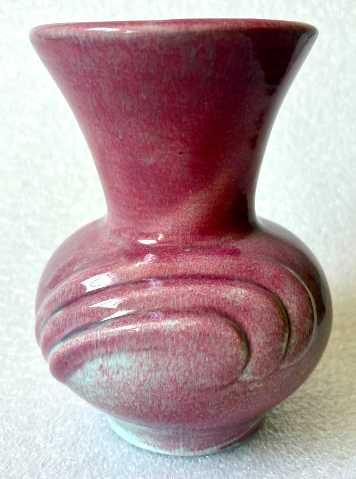 KTK Knowles Taylor & Knowles CA 503 Deep Pink Vase Swirled Waves