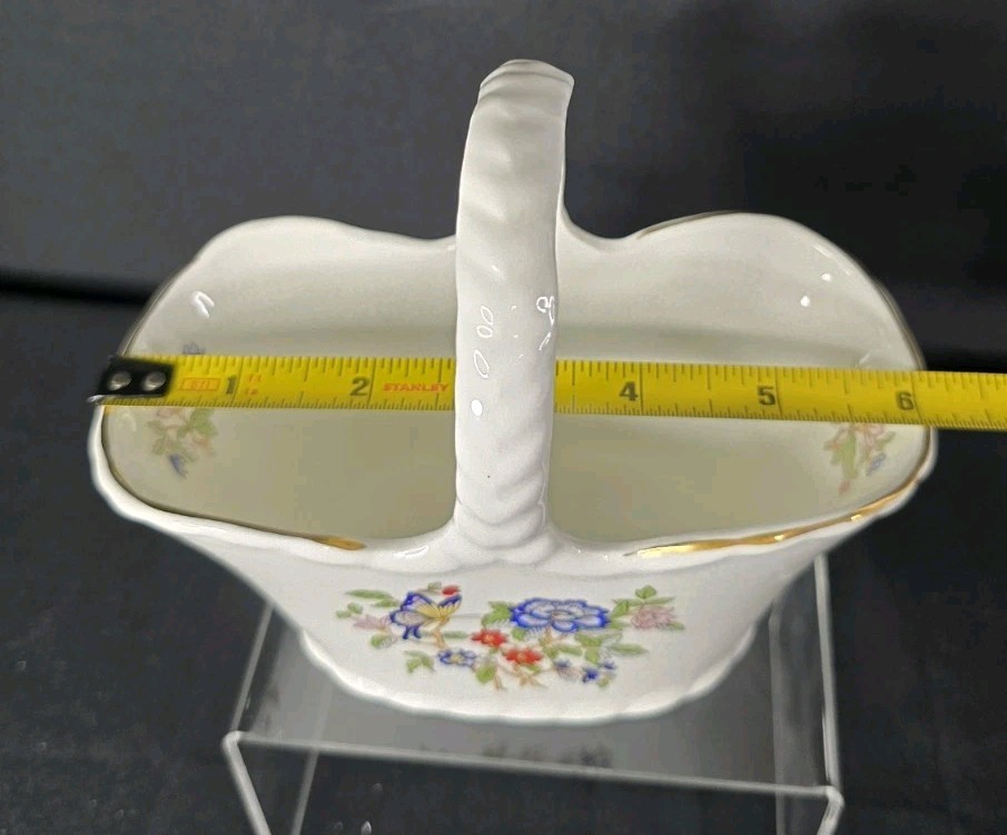 Royal Tara Decorative Basket Fine Bone China Harmony Butterfly Pattern Ireland