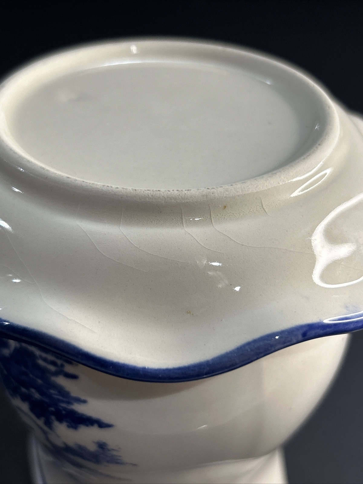 Nanco Delft Blue Planter ~ Pitcher and Bowl w/Windmill One-Piece Vtg