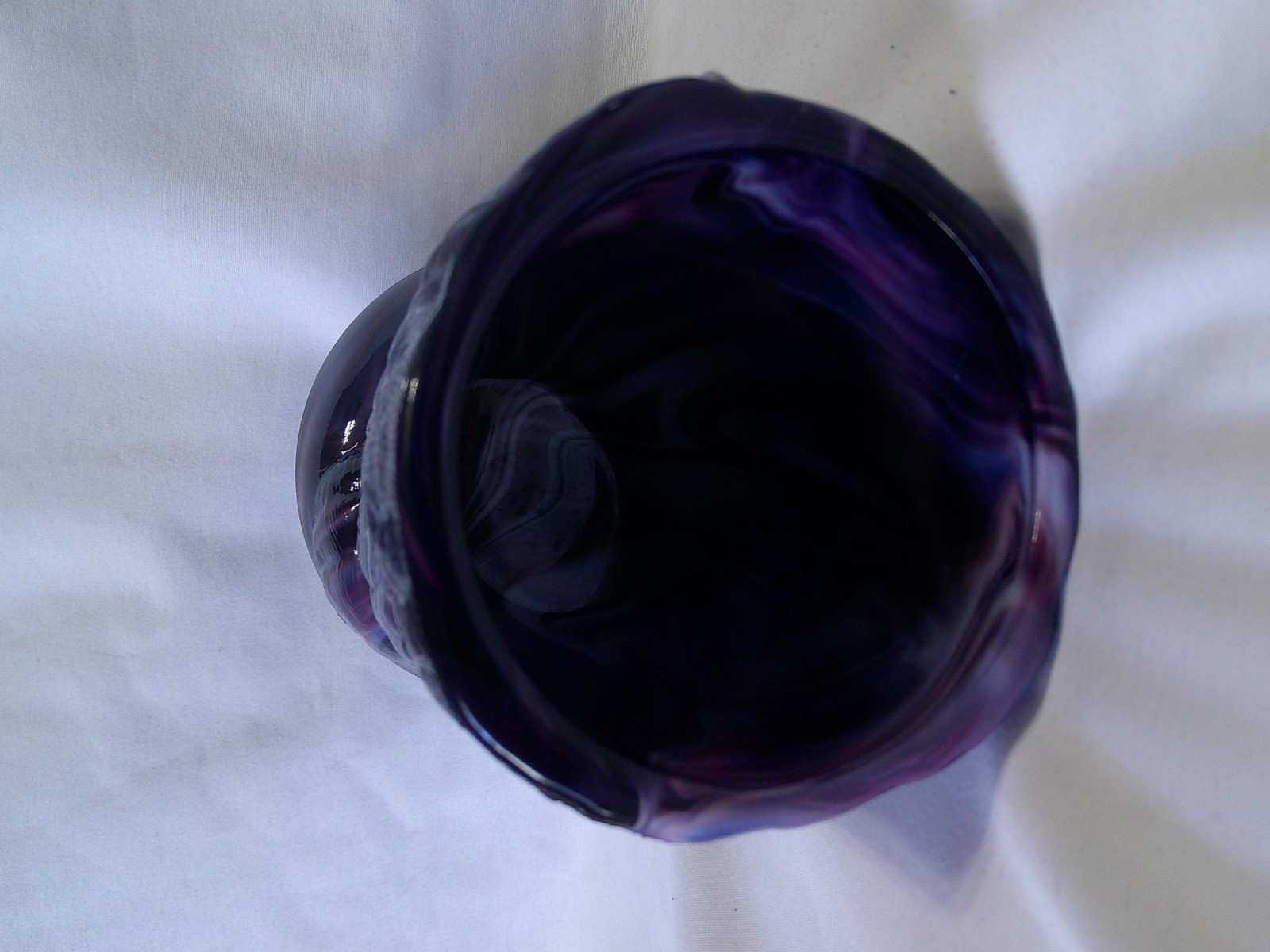 RARE Vintage Imperial Purple Slag Glass Owl Figure Covered Jar w Glass Eyes EVC