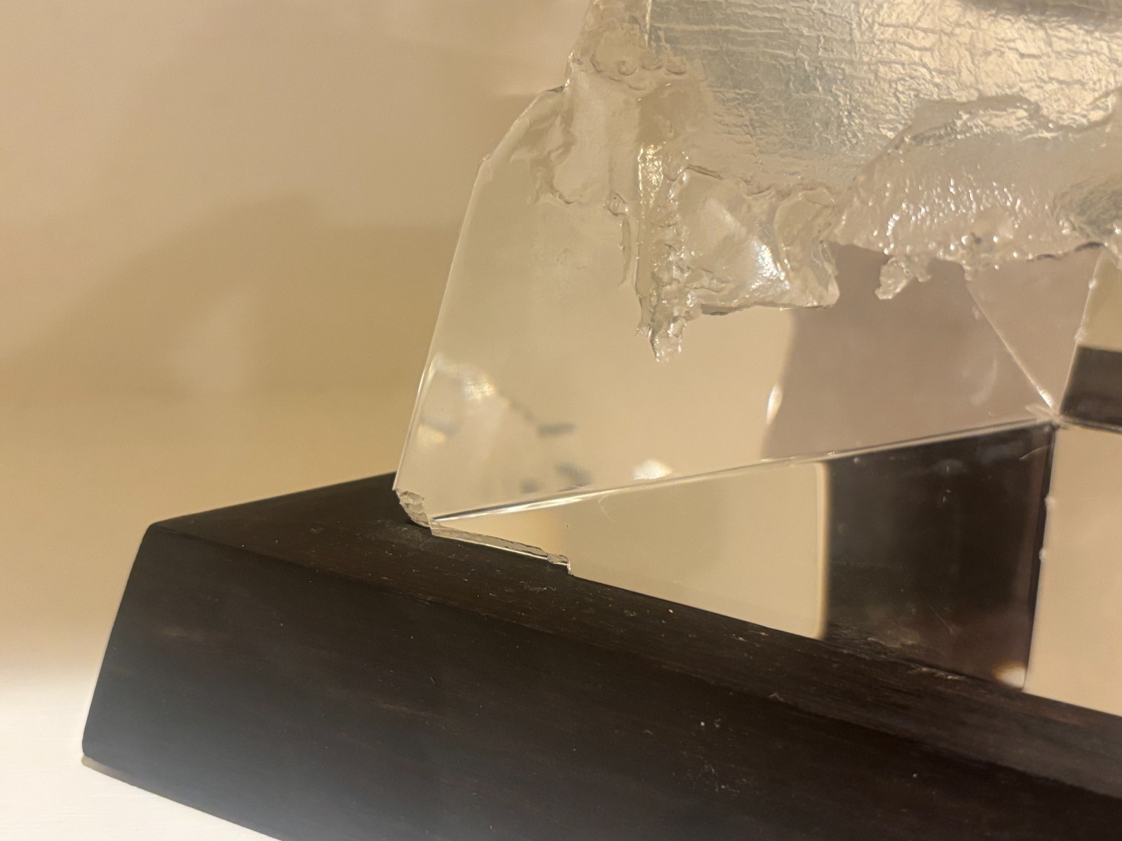 Steuben crystal castle of dreams art glass sculpture, As is