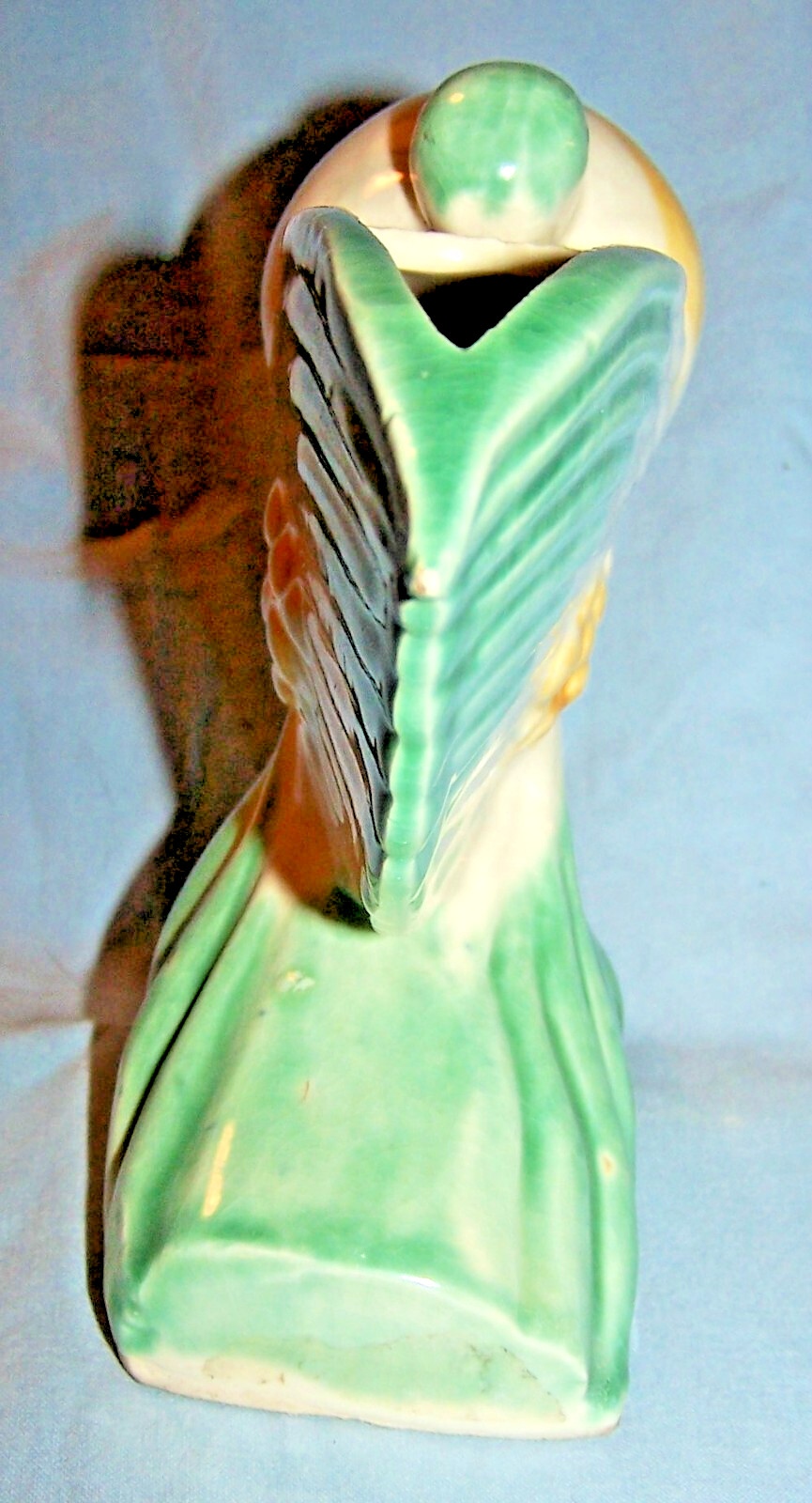 Rare Unmarked Nelson McCoy 3-Color Pigeon Planter-5 1/4 inches tall