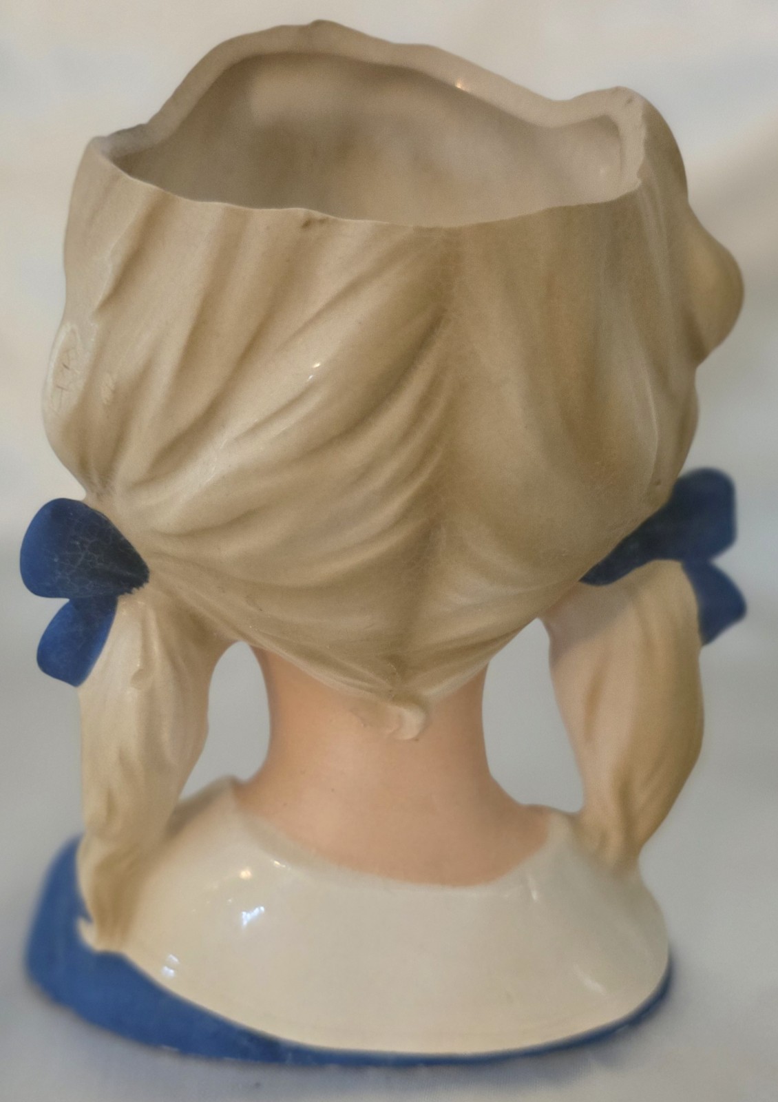 Head Vase Inarco E3838 Blonde Blue Eyes Teen Planter Japan Sticker