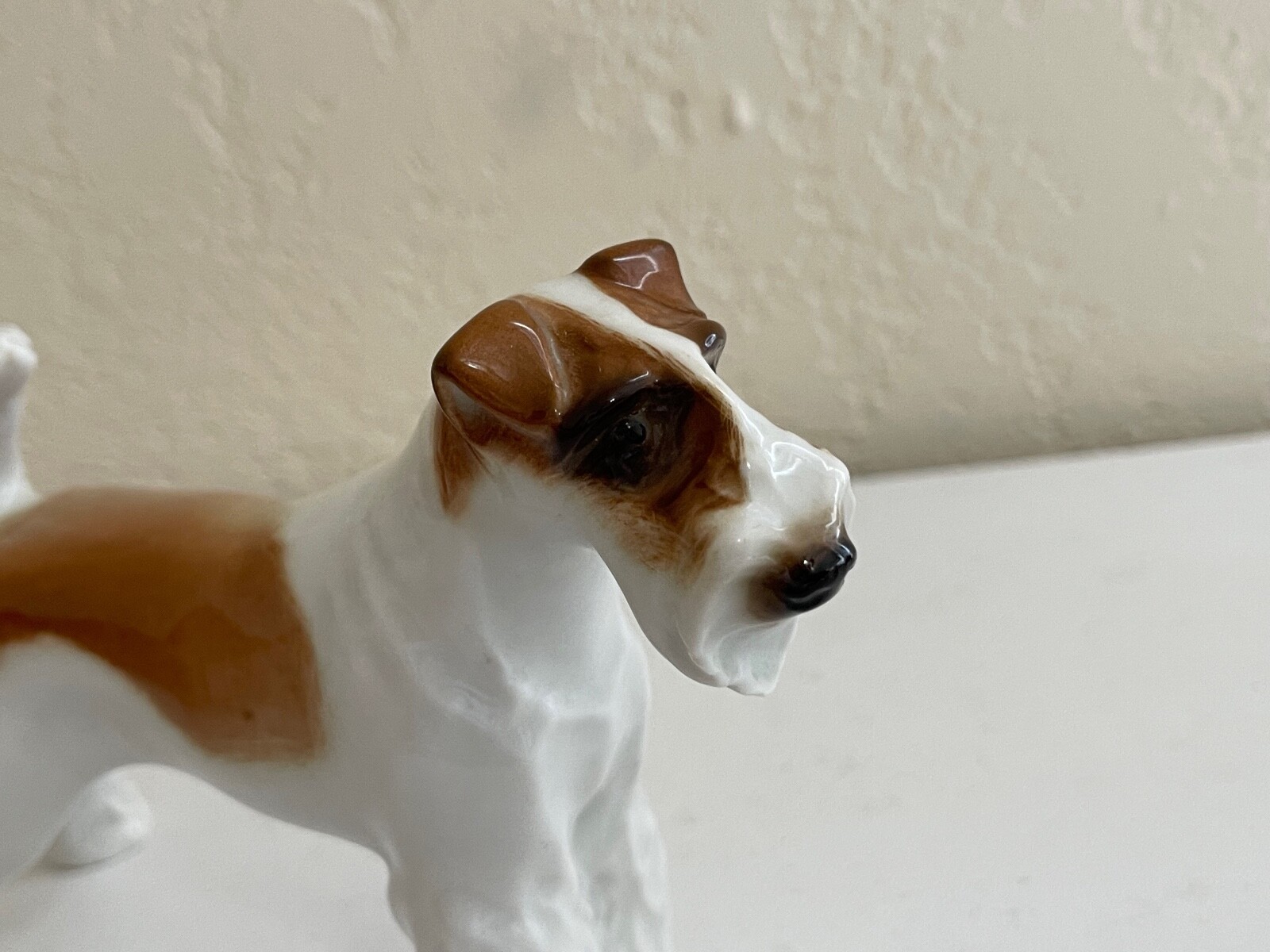 Leningrad Lomnosov Russian Porcelain Wireless Fox Terrier Dog Figurine