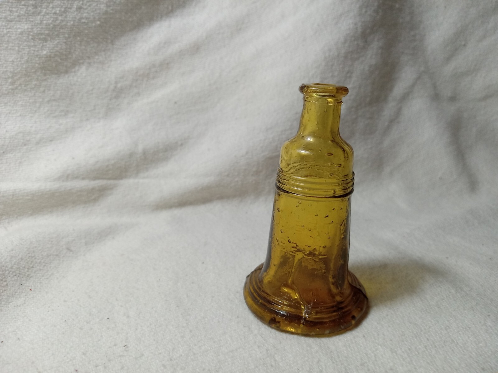 Amber Yellow LIBERTY BELL Shaped 3 inches Tall