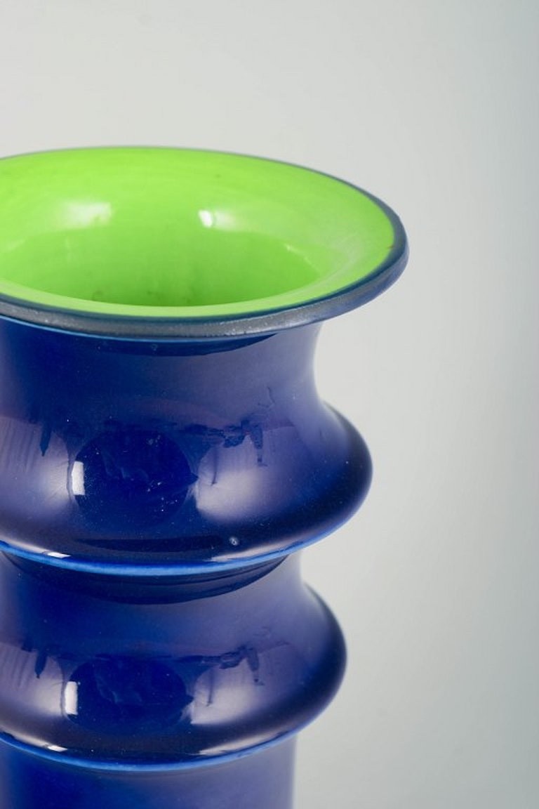 Inger Persson for Rörstrand, Sweden. Baluster-shaped stoneware vase. 1970s.