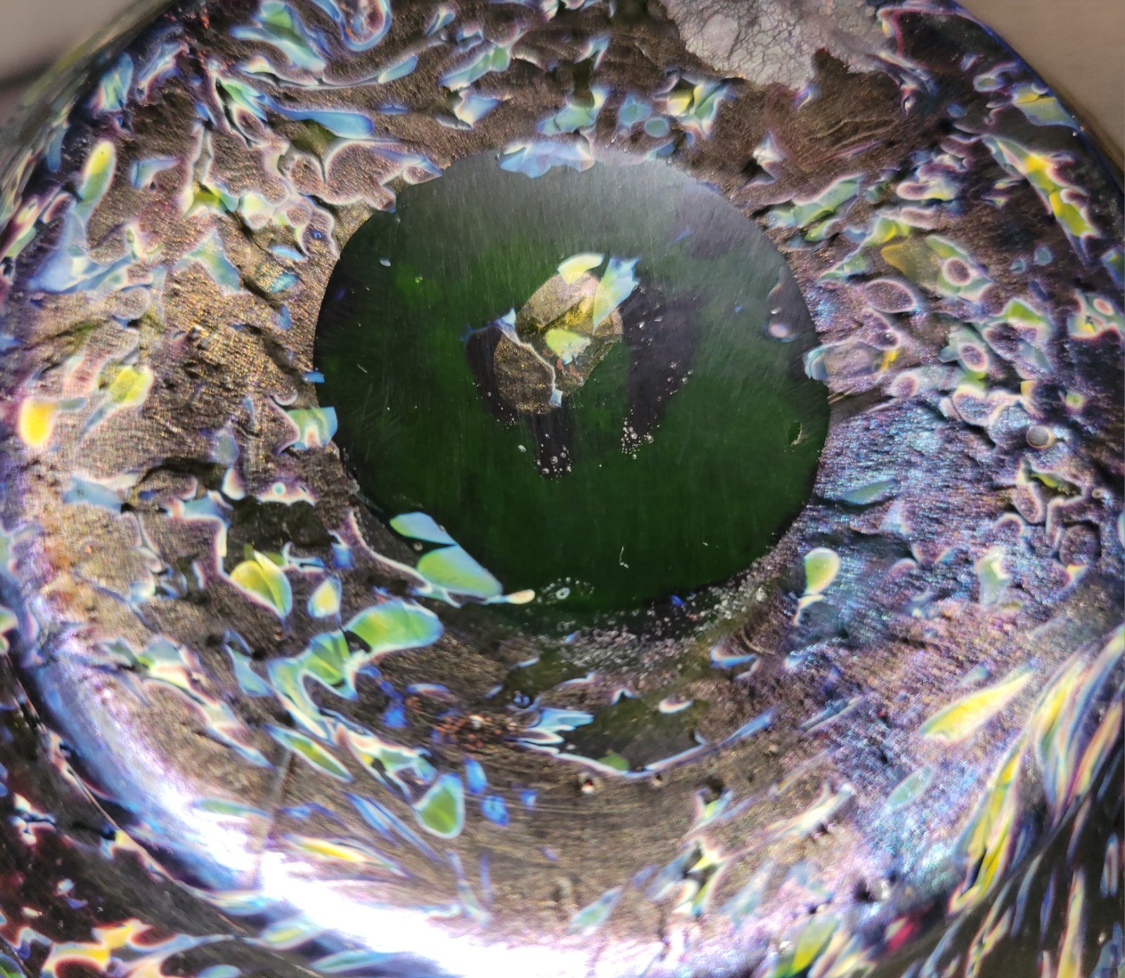 Beautiful Old Loetz Diaspora Iridescent Art Glass Vase