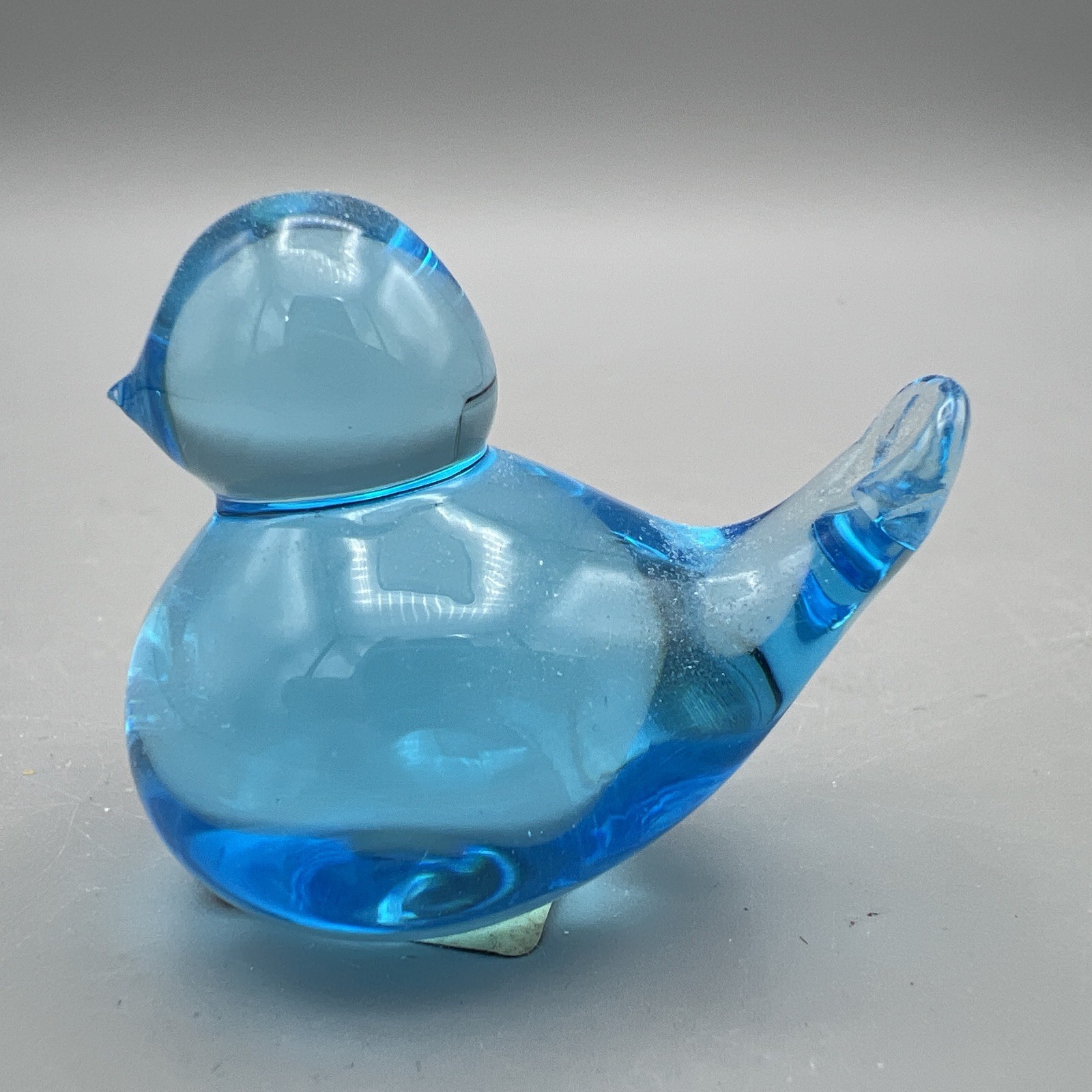 6 Vtg Handblown Art Glass Bird Figurines Paperweights 2 Signed -1 Glows 2”