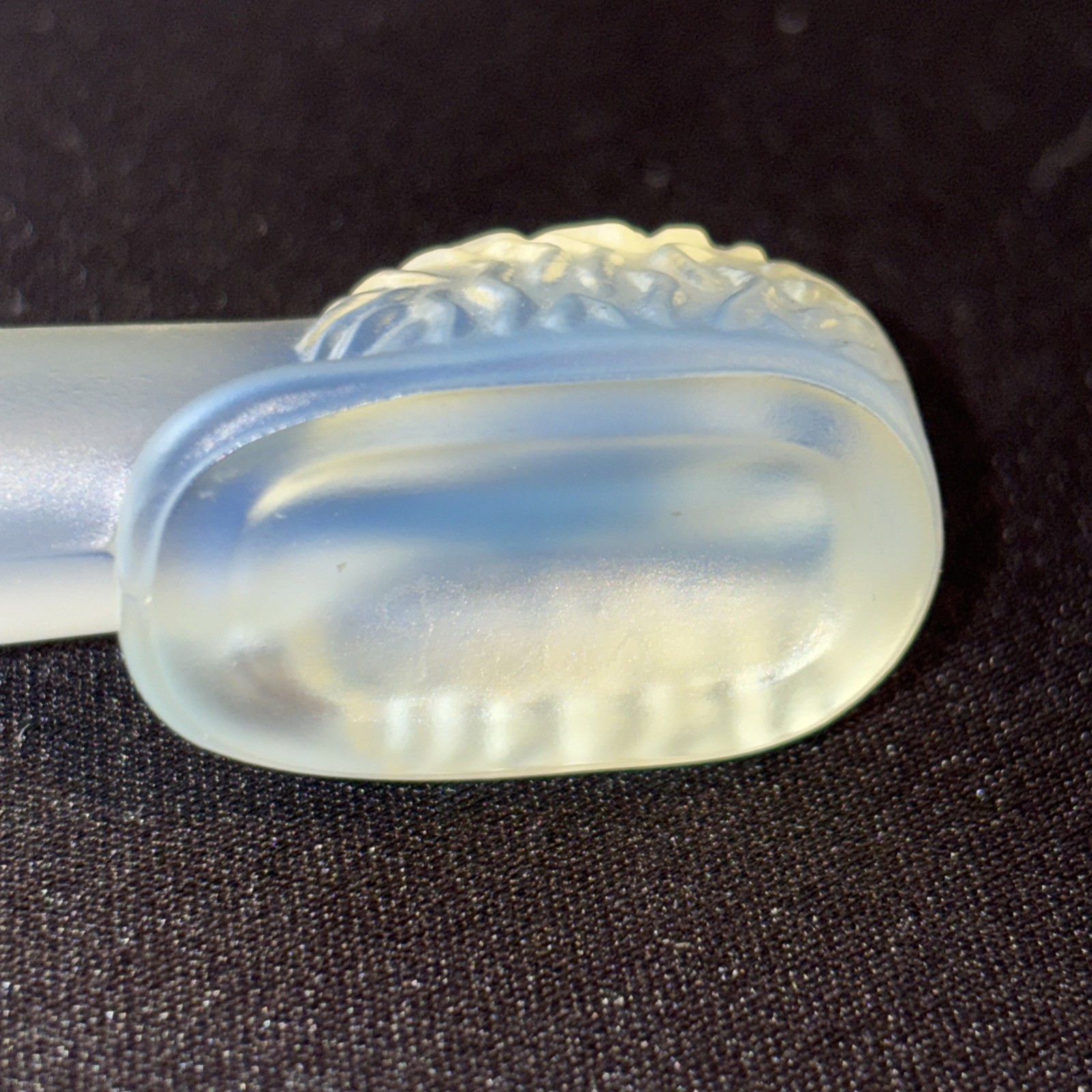Vintage Sabino France Art Glass Opalescent POODLE DOG Knife Rest