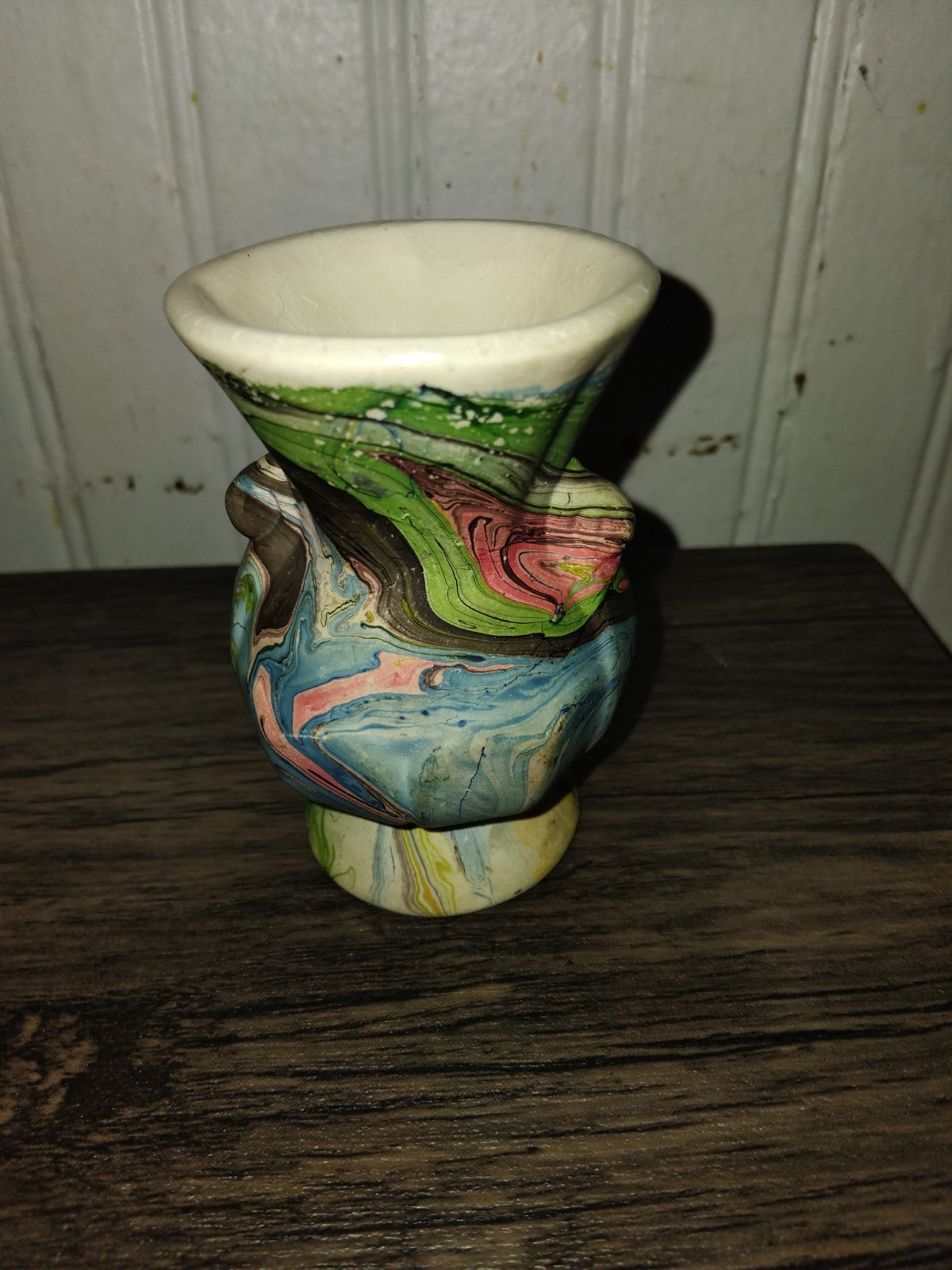 1930s Art Deco Morton Pottery “End Of The Day” Swirl Vase Set Of 7