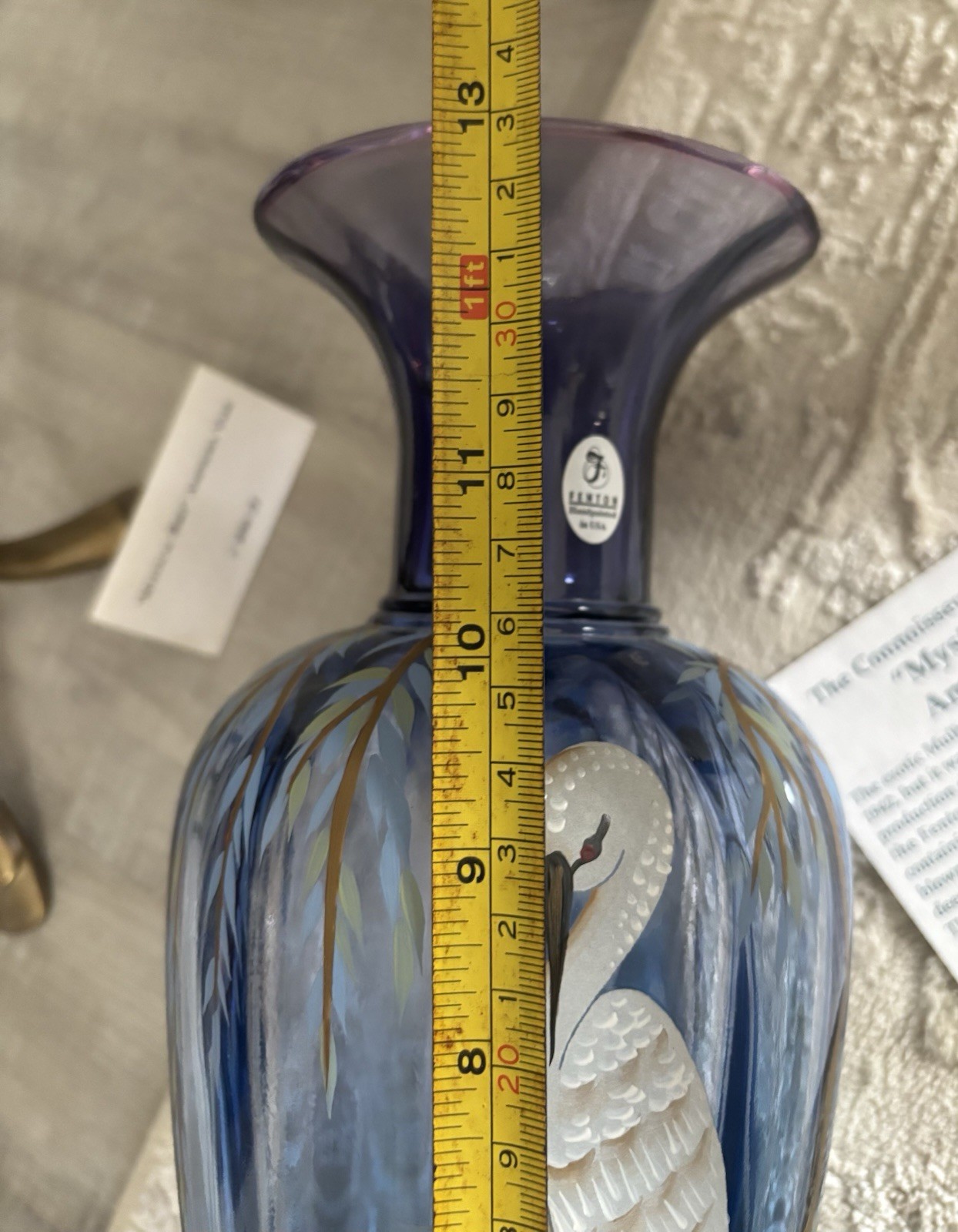 Mulberry Bird Amphora Vase Signed w/ COA/Connoisseur Collection – MIB/NOS