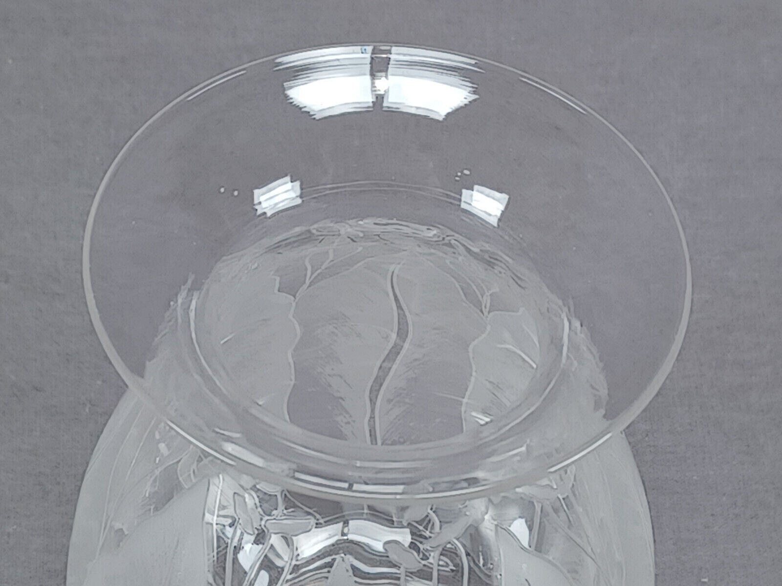 Dorflinger Kalana Lily Acid Etched 4 1/2 Inch Small Glass Vase Circa 1918-1919