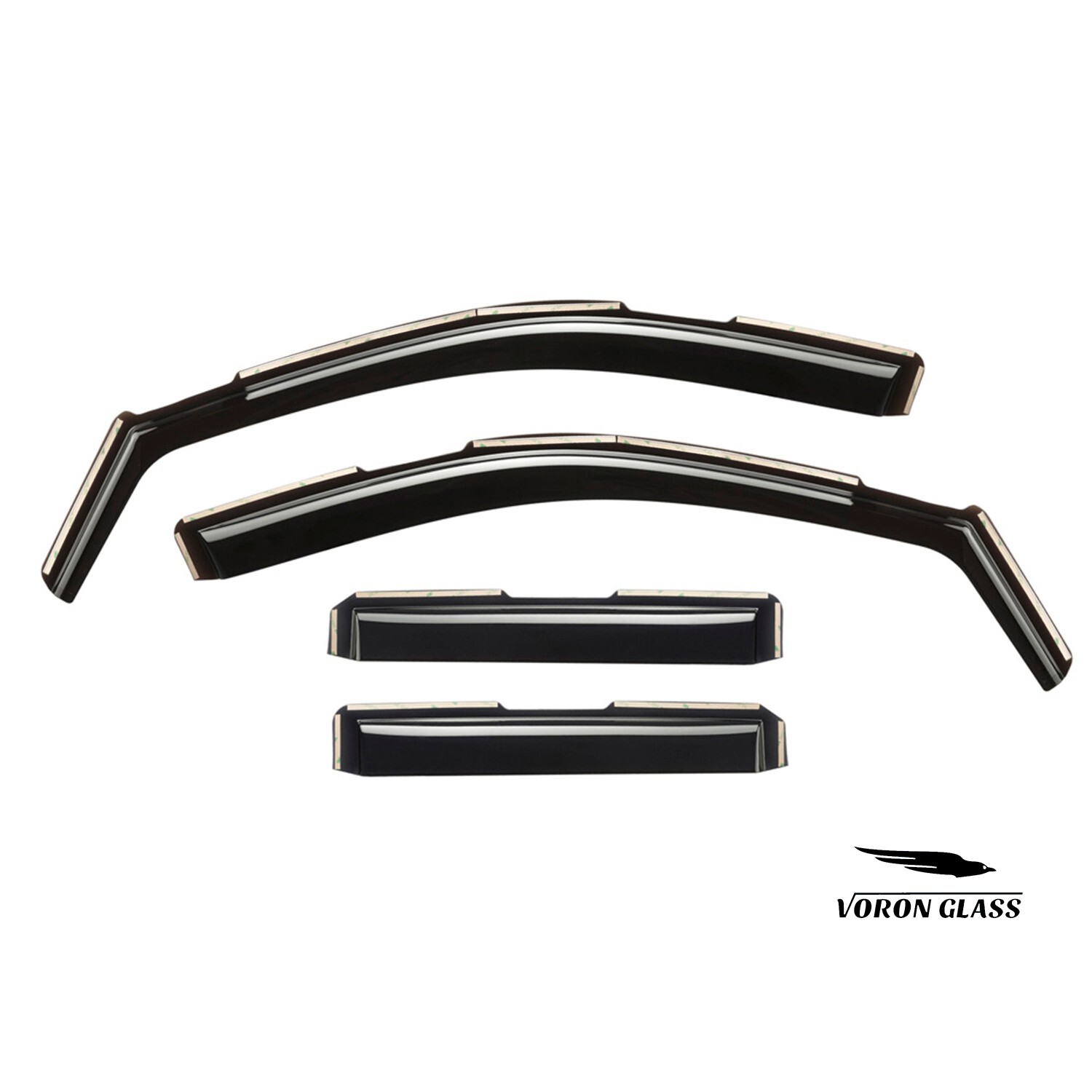 Sun Rain Visors Wind Rain Guards for 2019-2025 Chevy Silverado Double Cab