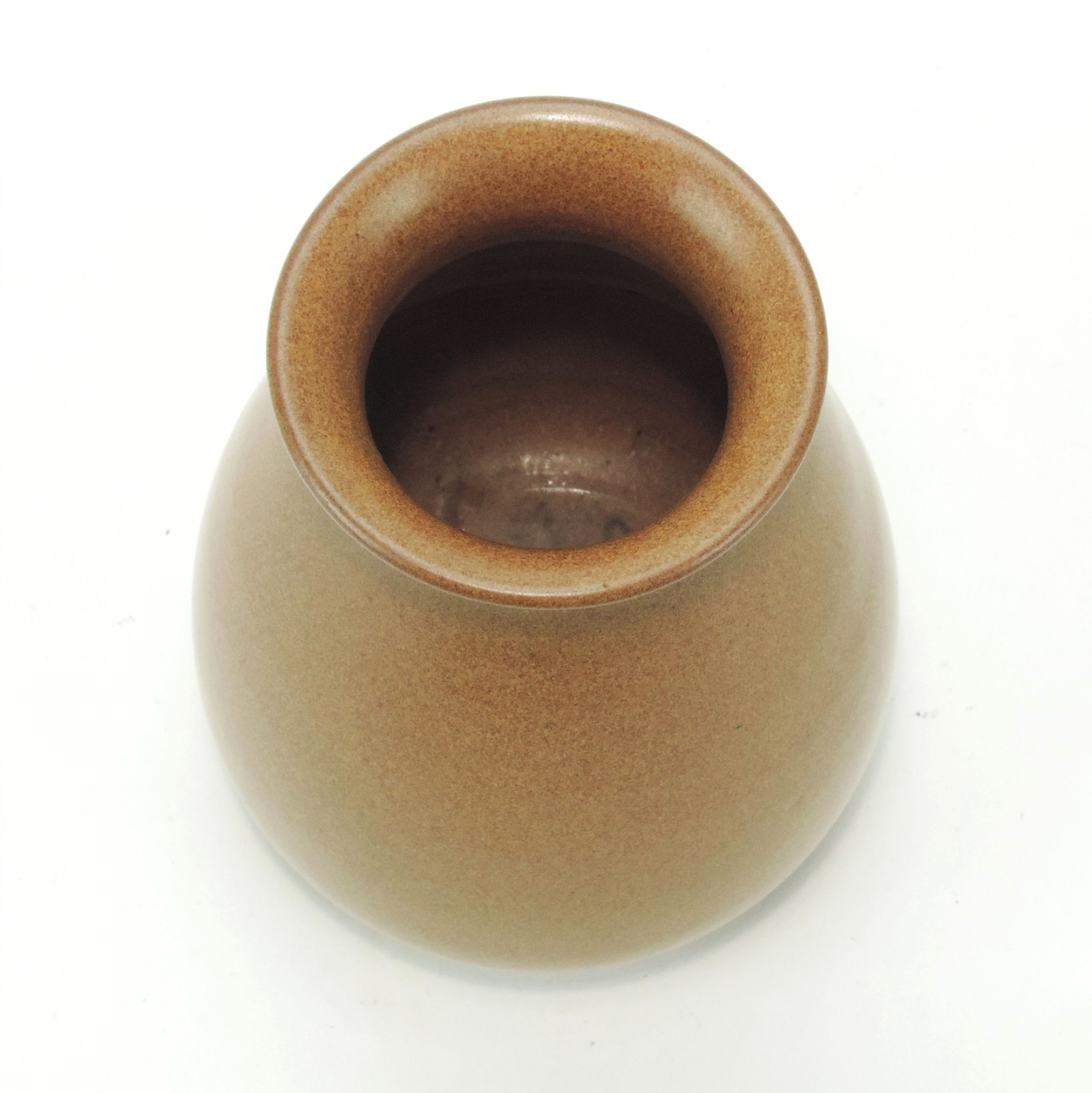 Marblehead Pottery matte brown undecorated 5 1/8″ baluster vase arts & crafts